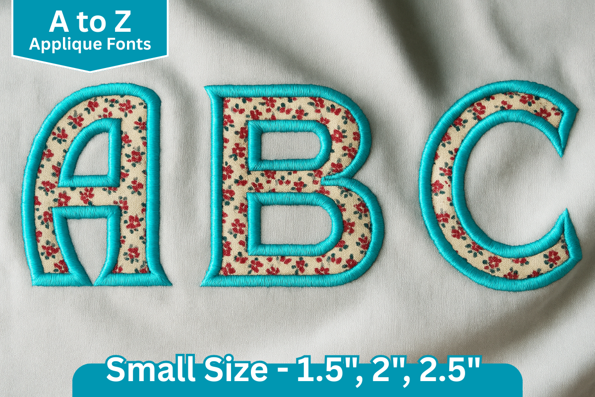 Regal Stitch Applique Embroidery Font