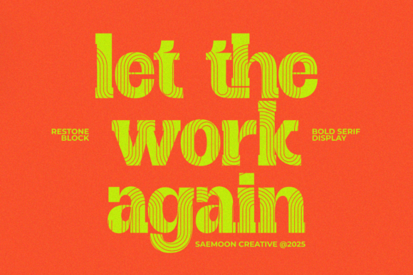 Restone Block Font PNG with transparent background - Preview 2