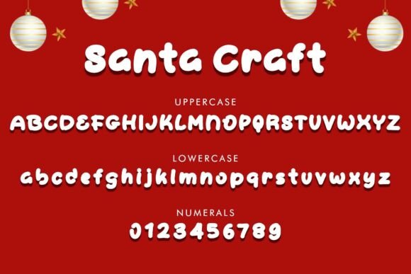 Santa Craft Font PNG with transparent background - Preview 4