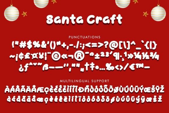 Santa Craft Font PNG with transparent background - Preview 5