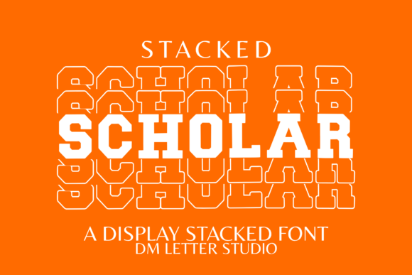 Scholar Stacked Czcionki do Wyświetlania Czcionka Przez Sharon ( DmStudio )
