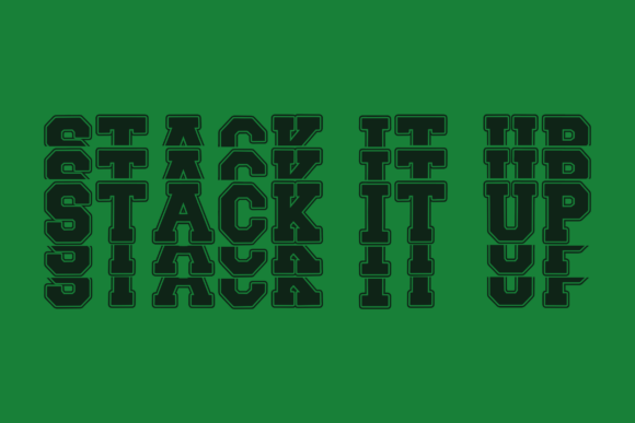 Scholar Varsity Stacked Font PNG with transparent background - Preview 1