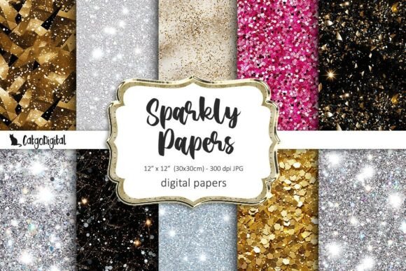 Sparkly Printable Digital Papers