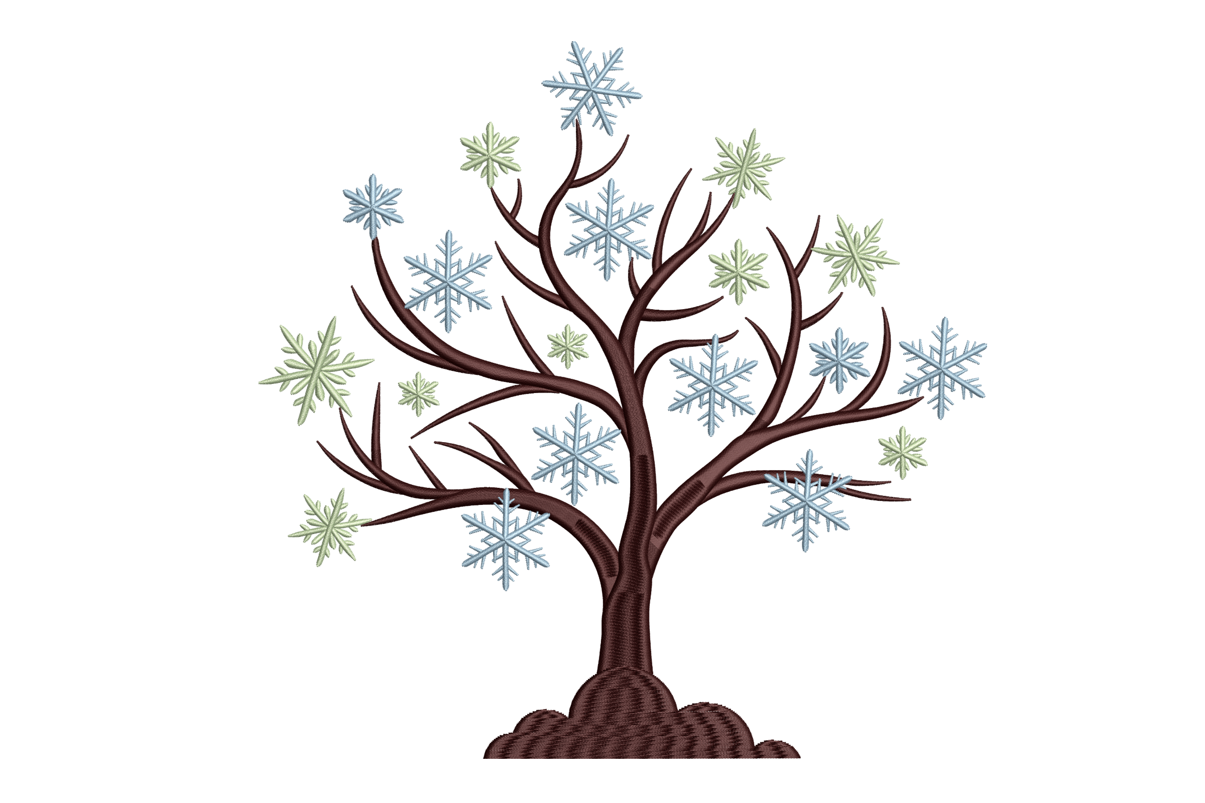Winter Tree with Snowflakes