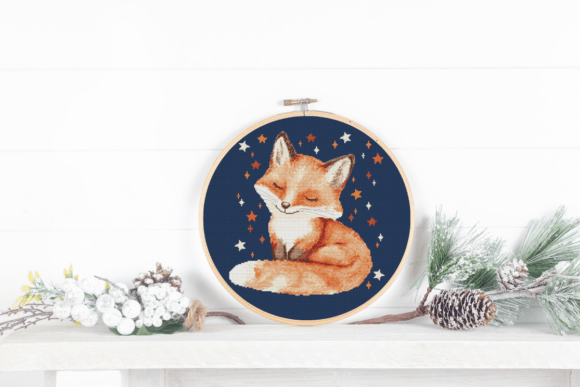 Counted Cross Stitch Pattern Sleepy Fox