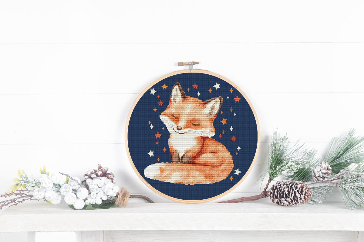 Counted Cross Stitch Pattern Sleepy Fox