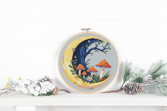 Cross Stitch Pattern Lunar Forest