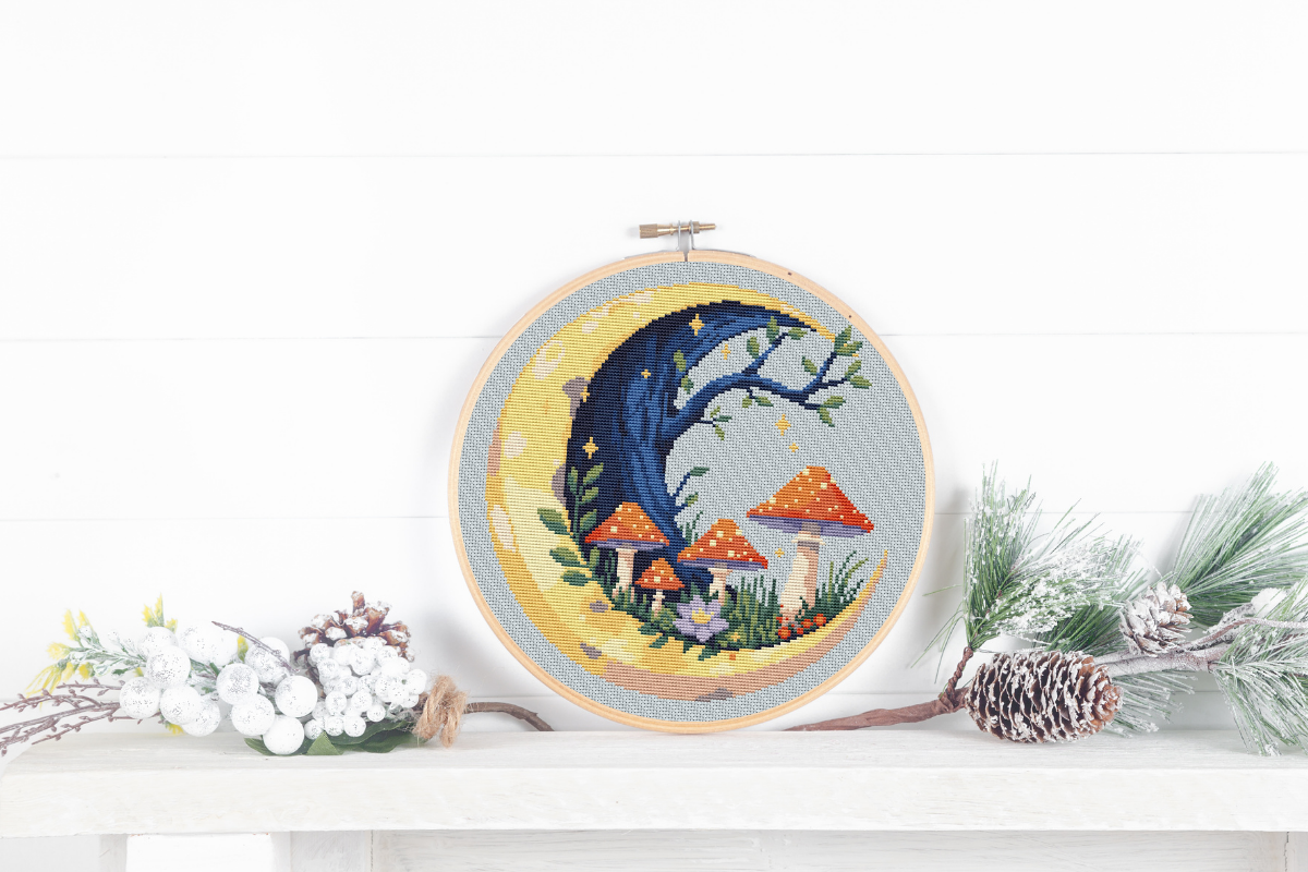 Cross Stitch Pattern Lunar Forest