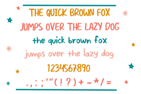 Cute Sunset Handwriting Font PNG with transparent background - Preview 4