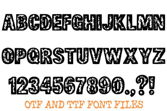 Distressed Grunge Font PNG with transparent background - Preview 1