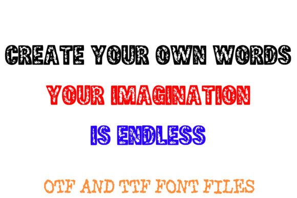 Distressed Grunge Font PNG with transparent background - Preview 2