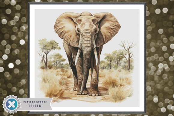 Elephant Cross Stitch Pattern PDF