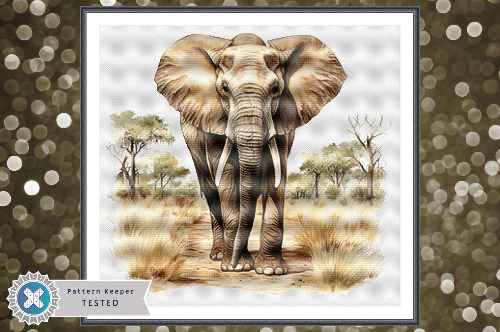 Elephant Cross Stitch Pattern PDF