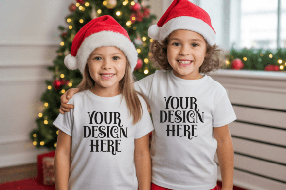 Gildan 5000B Kids Christmas Mockup