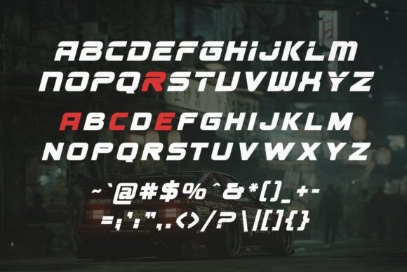 Horizon Drift Font PNG with transparent background - Preview 1