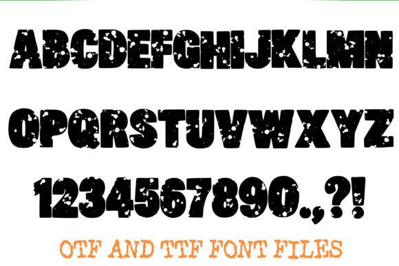 Ink Blood Font PNG with transparent background - Preview 1
