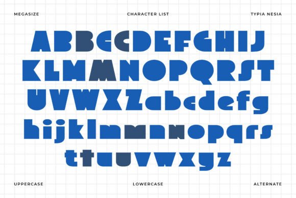 Mega Size Font PNG with transparent background - Preview 1
