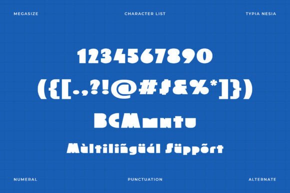 Mega Size Font PNG with transparent background - Preview 2