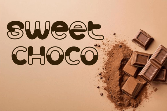 Milk Choco Font PNG with transparent background - Preview 3