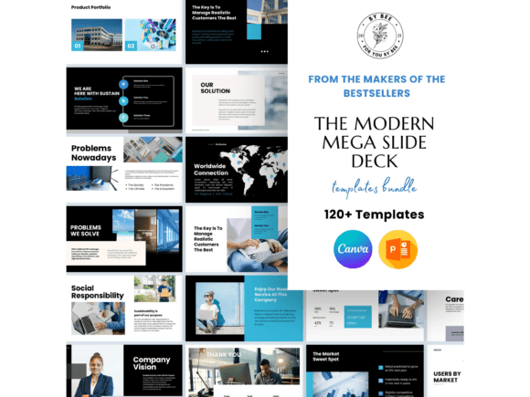 Modern Canva presentation template collection with business slide layouts