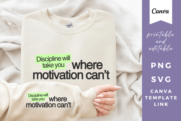 Fitness mindset motivational Canva quote design