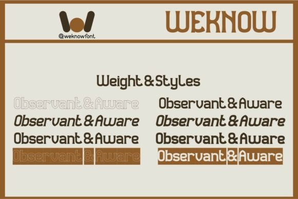 Observant and Aware Font PNG with transparent background - Preview 6