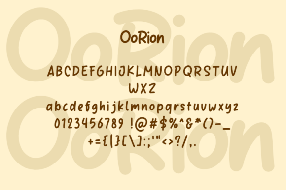 Oorion Font PNG with transparent background - Preview 1