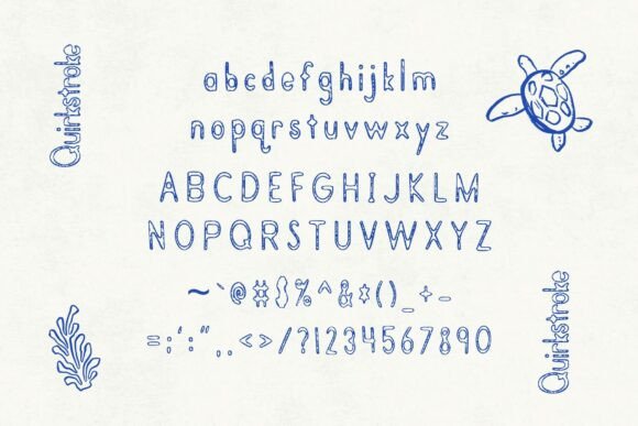 Quirkstroke Font PNG with transparent background - Preview 1