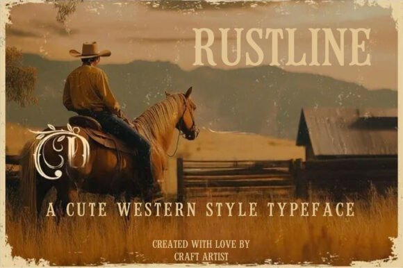 Rustline Font PNG with transparent background - Preview 1
