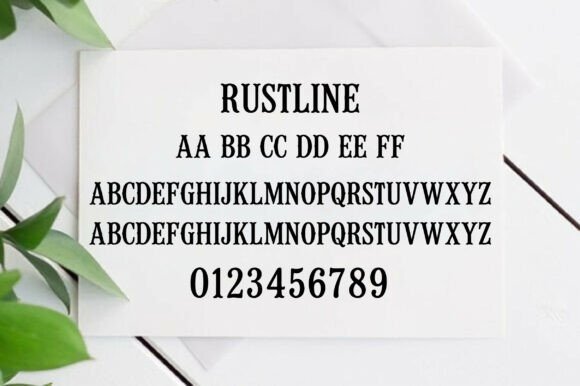 Rustline Font PNG with transparent background - Preview 2
