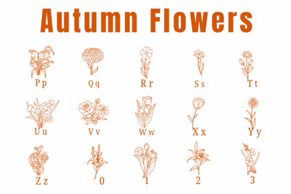 Autumn Flowers Font - Preview 2