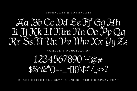 Black Eather Font - Preview 4
