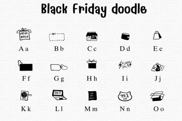 Black Friday Doodle Font - Preview 1