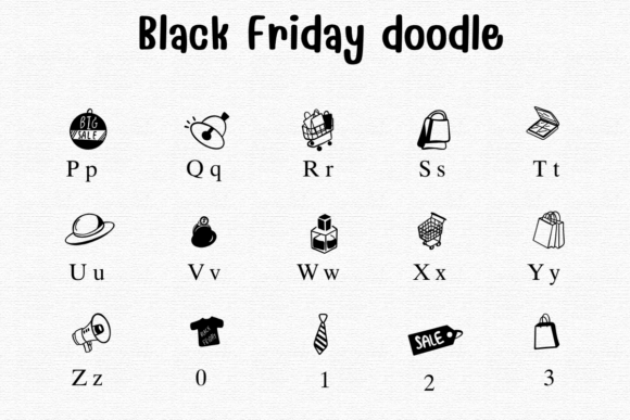 Black Friday Doodle Font - Preview 2