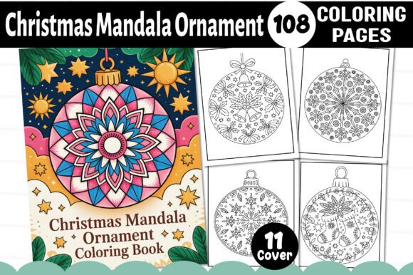 Christmas Mandala Ornament Coloring Book