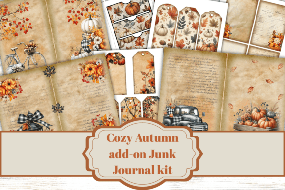 Cozy Autumn mini junk journal kit,