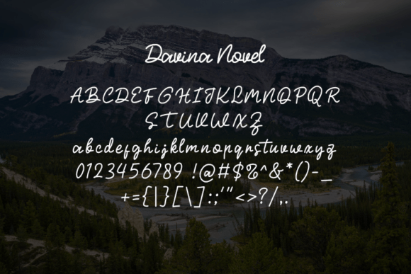 Davina Novel Font PNG with transparent background - Preview 1