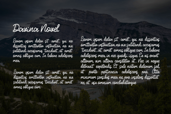 Davina Novel Font PNG with transparent background - Preview 2