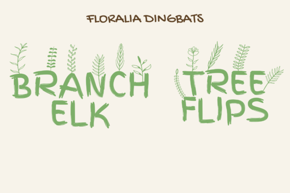 Floralia Dingbat Font PNG with transparent background - Preview 2