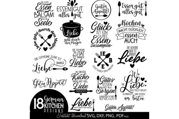 German Kitchen Plotter File Bundle SVG