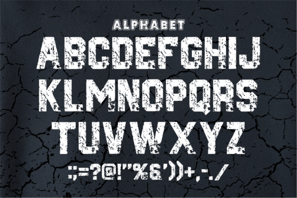 Grunge Sports Font PNG with transparent background - Preview 5