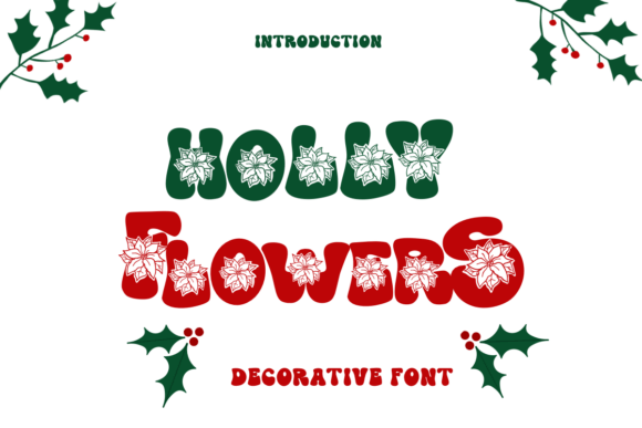 Holly Flowers Font - Whimsical Lettering Fonts