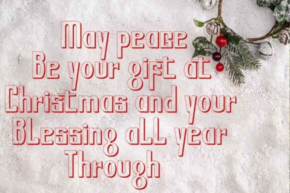 Merry Christmas Shadow Font PNG with transparent background - Preview 1