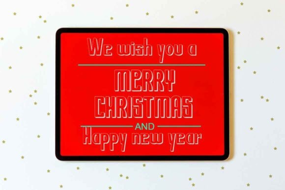 Merry Christmas Shadow Font PNG with transparent background - Preview 2