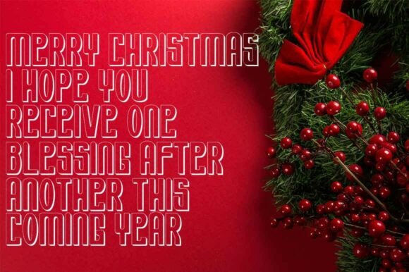 Merry Christmas Shadow Font PNG with transparent background - Preview 3