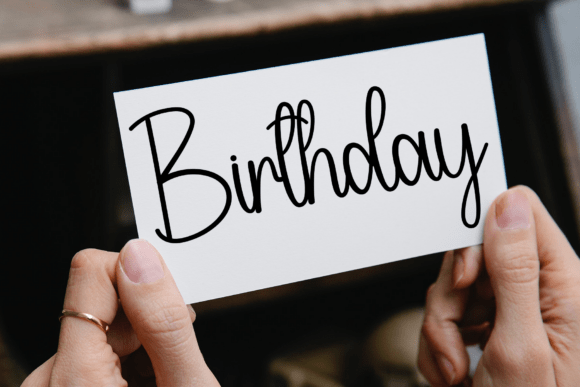 Newyear Stylish Font PNG with transparent background - Preview 2
