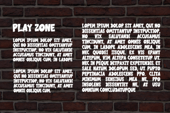 Play Zone Font PNG with transparent background - Preview 2