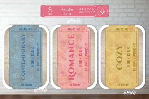 Printable Book Club Cards Reading Genre