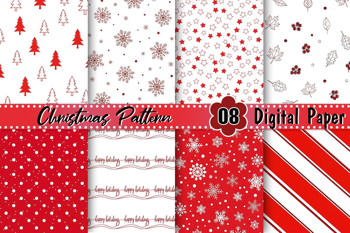 Red White Christmas Pattern