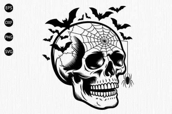 Skull Halloween SVG, Halloween Skull SVG